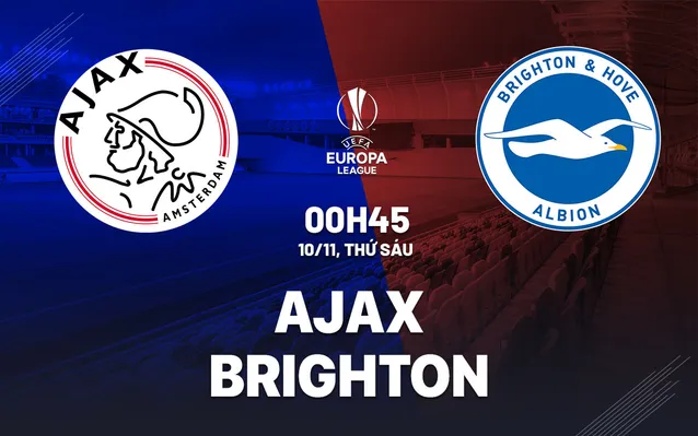Soi kèo Ajax vs Brighton ngày 10/11/2023 Europa League